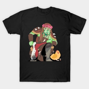 Orc Lady with Chicken T-Shirt